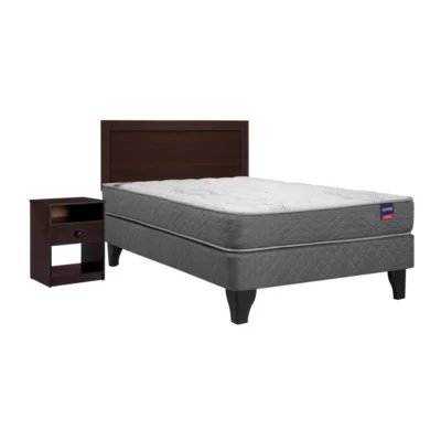 Cama Europea Danubio 1.5 Plazas + Set Pamplona