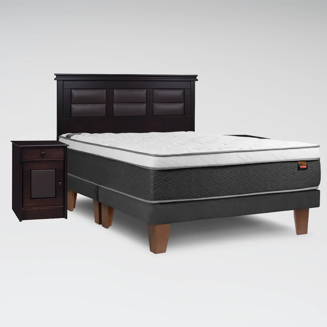 Cama Europea Everest King + Set Villarreal