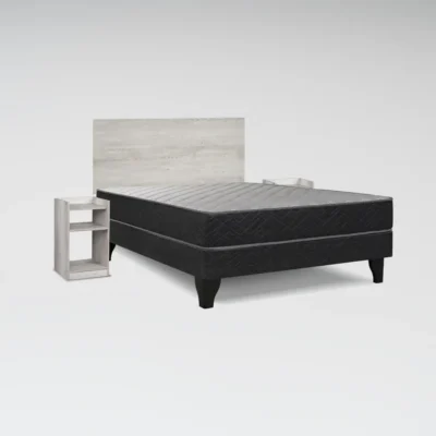 Cama Europea Génesis 2 Plazas + Set Alba White