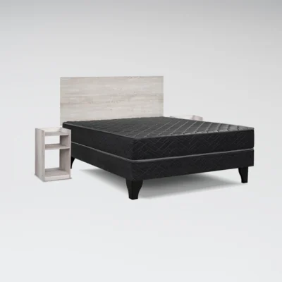 Cama Europea Génesis Full + Set Alba White