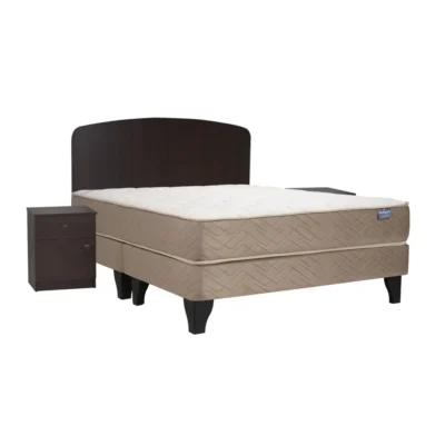 Cama Europea Bamboo 2 Plazas Base Dividida + Set Córdoba
