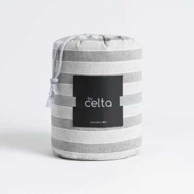 Piecera Lona Raya Gris