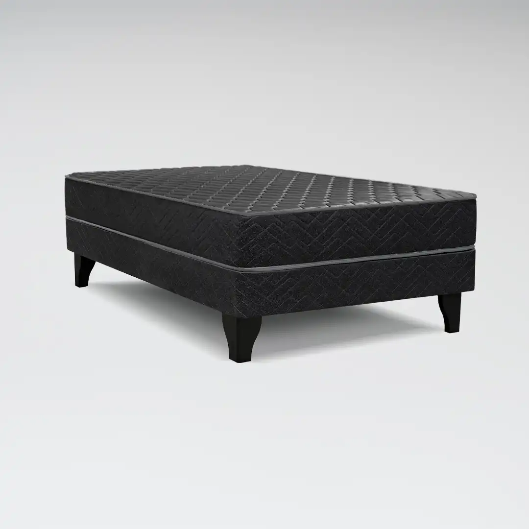 Cama Europea Génesis 1.5 Plazas BN 105x190 cm