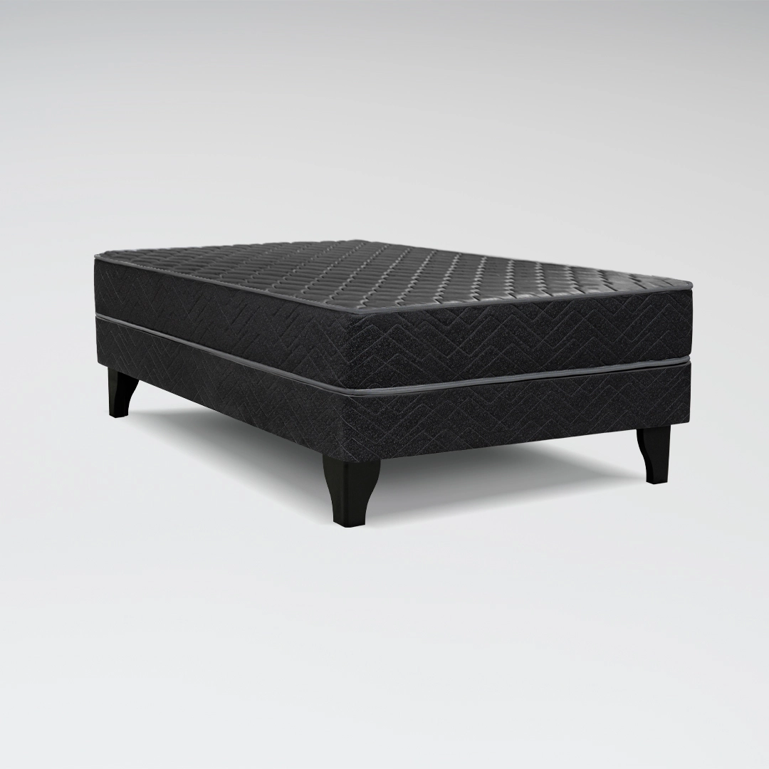 Cama Europea Génesis 1.5 Plazas BN 105x190 cm