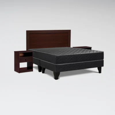 Cama Europea Génesis 2 Plazas Base Dividida 150 x 190 cm + Set Pamplona