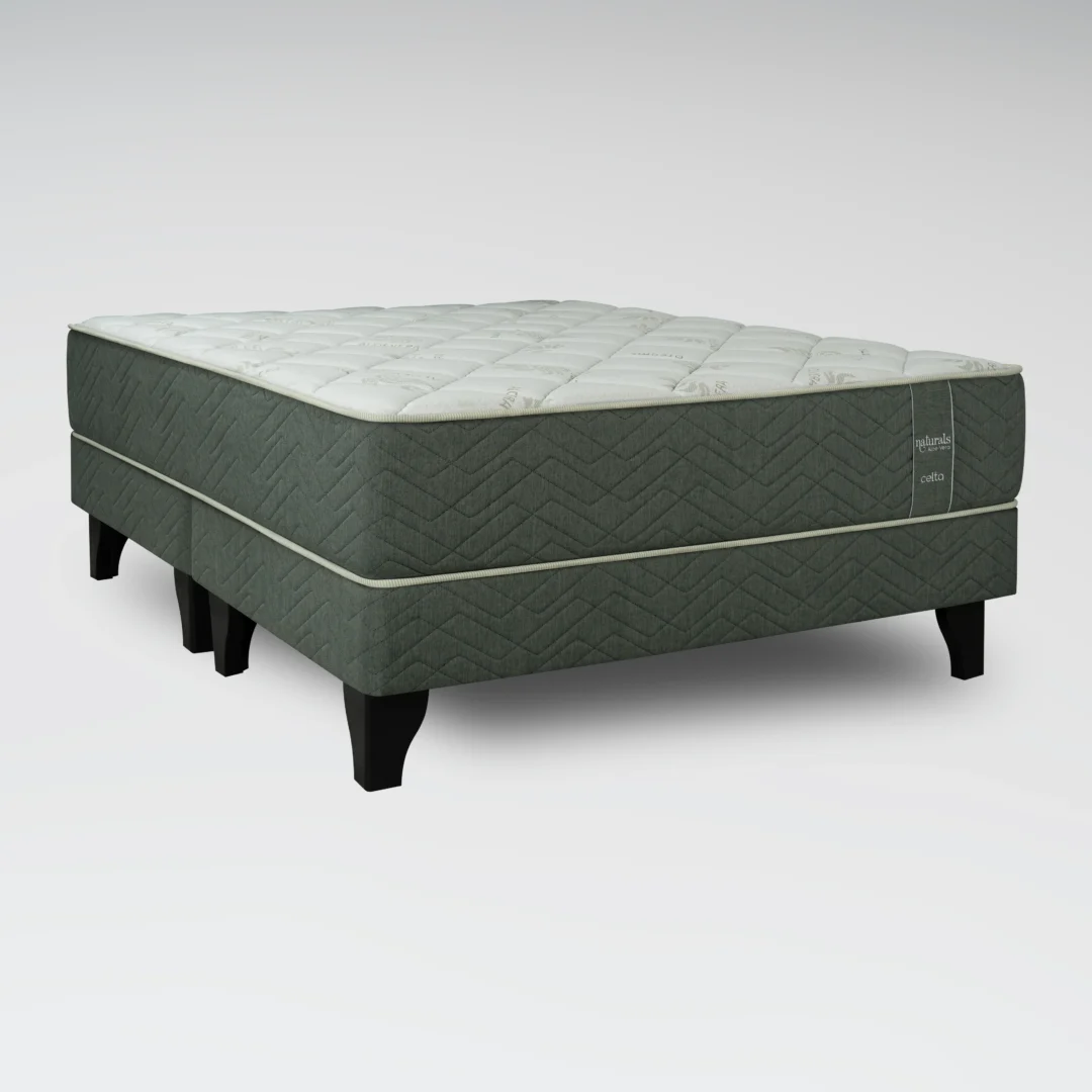 Cama Europea Naturals Aloe Vera King Base Dividida 180 x 200 cm
