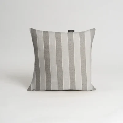 Cojín Lona Raya Gris 45 x 45 cm