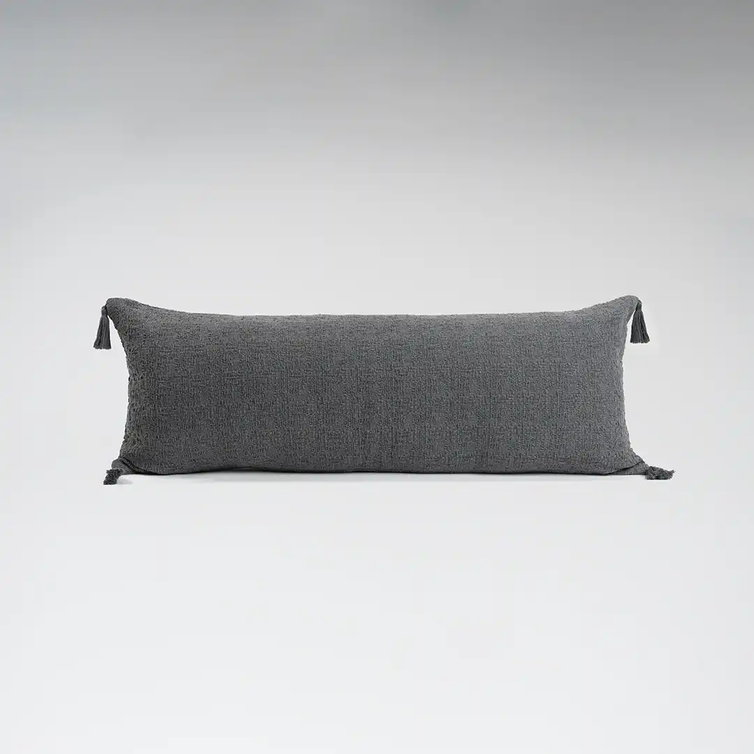 Cojin Jacquard Dark Gray 100x40 cm