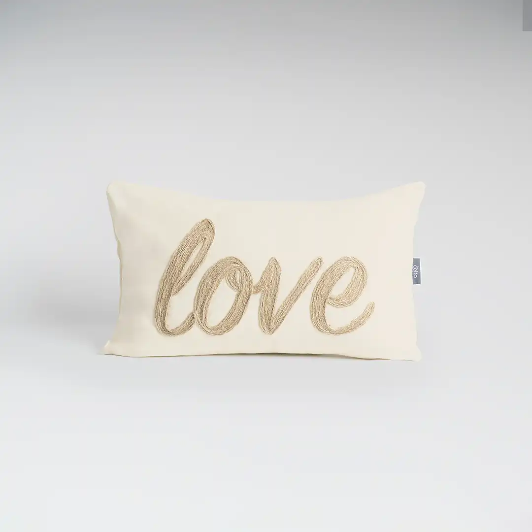 Cojin Love Beige 30x50 cm