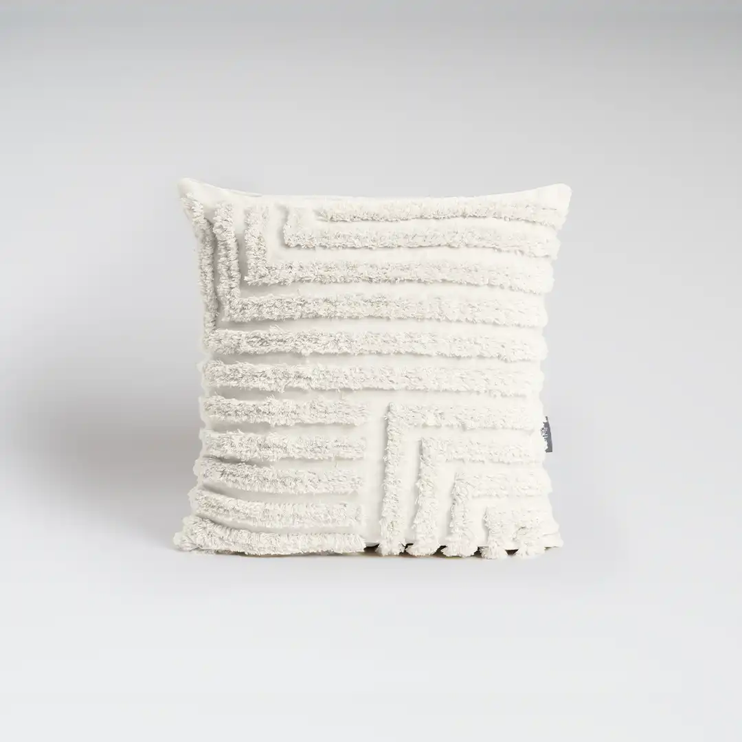 Cojin Tufted 45x45 cm Crudo