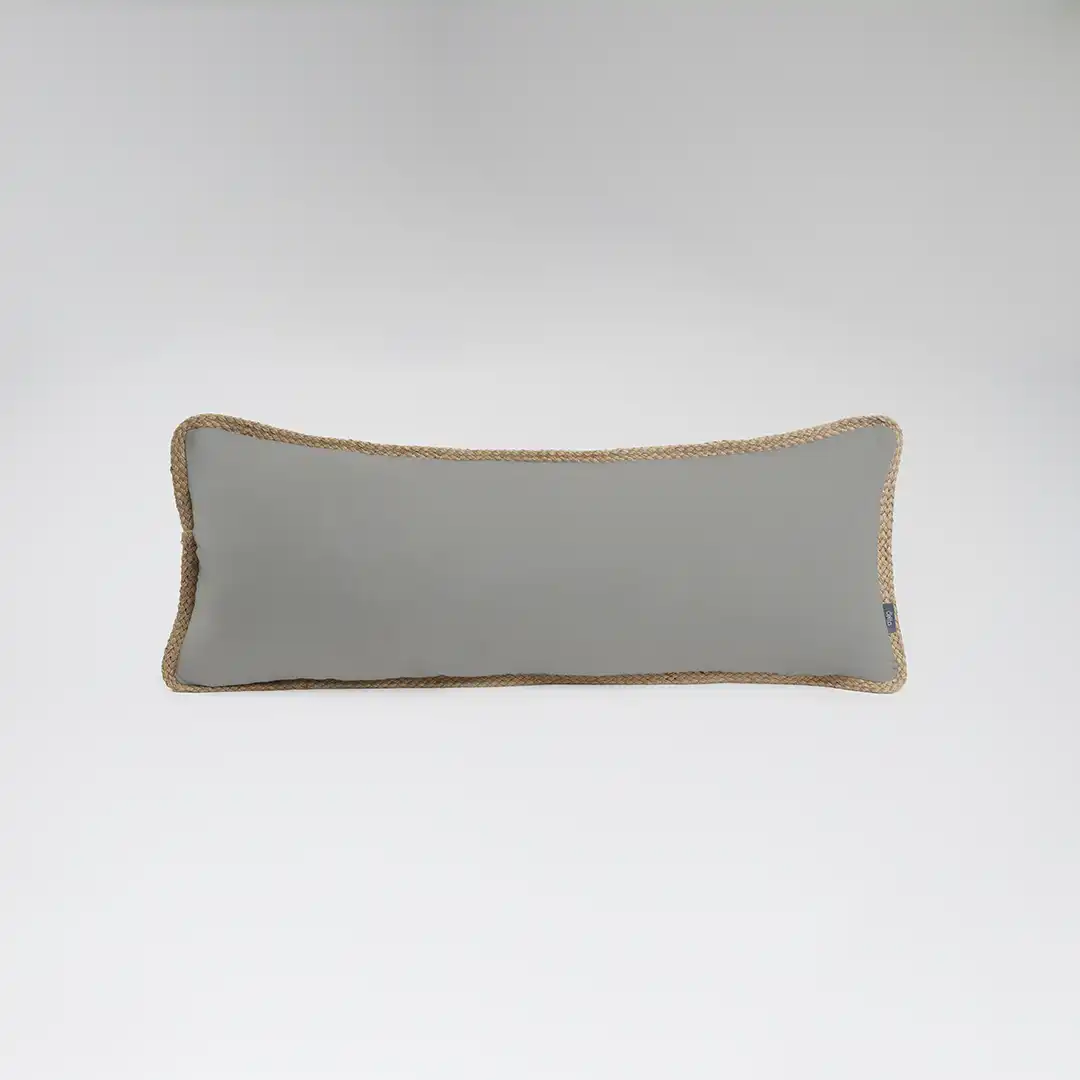 Cojin Yute Trenza 100x40 cm Gray Mint