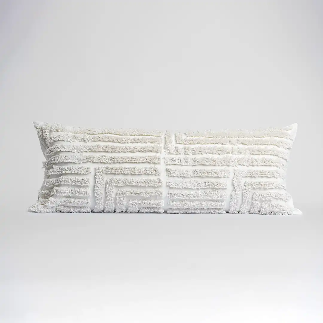 Cojin Tufted 100x40 cm Crudo