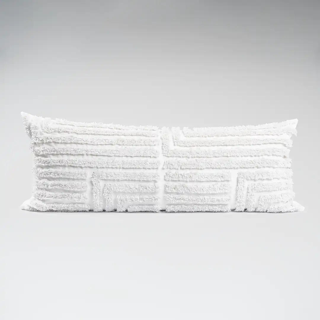 Cojin Tufted 100x40 cm White