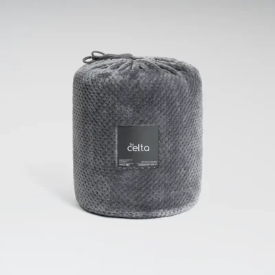 Frazada Flannel Sherpa Dark Grey