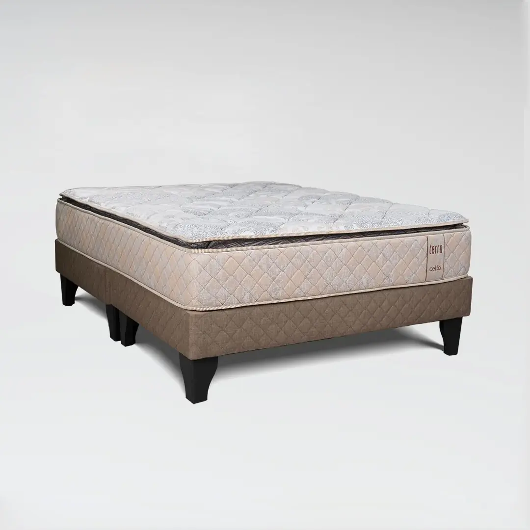 Cama Europea Terra 2 Plazas Base Dividida 150 x 190 cm