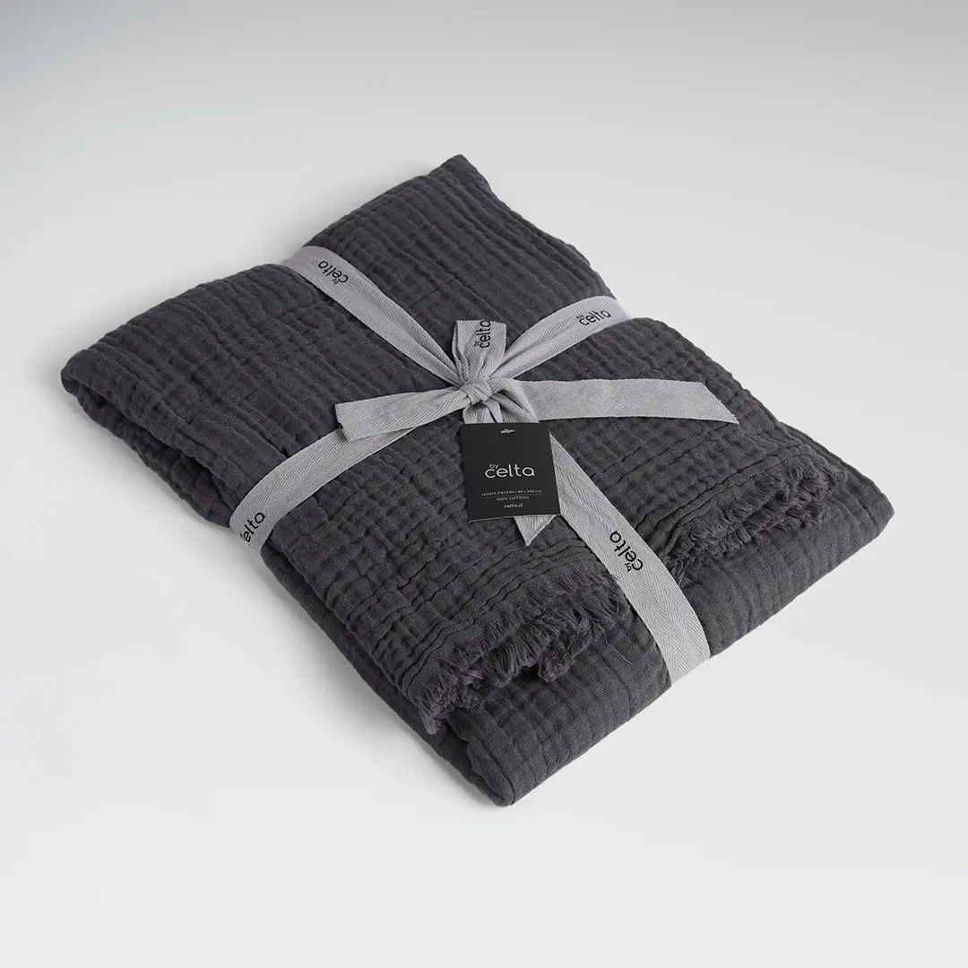 Manta Piecera Dark Gray 80 x 260 cm