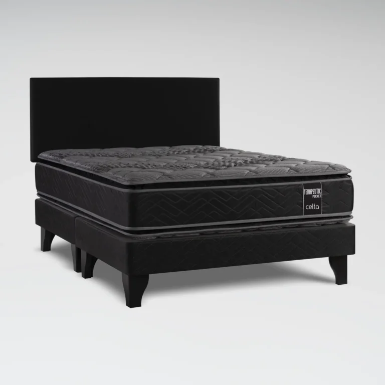 Cama Europea Terapeutic Pocket 2 Plaza x 2 mts Base Dividida + Respaldo
