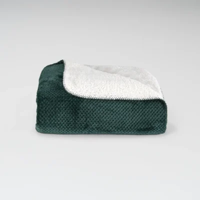 Frazada Flannel Sherpa Verde