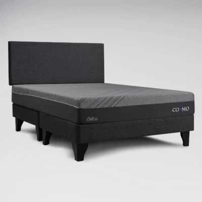 Cama Europea Cosmo 2 plazas Base Dividida + Respaldo