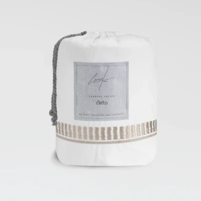 Sábanas Caroval 220 Hilos White Bordado Beige